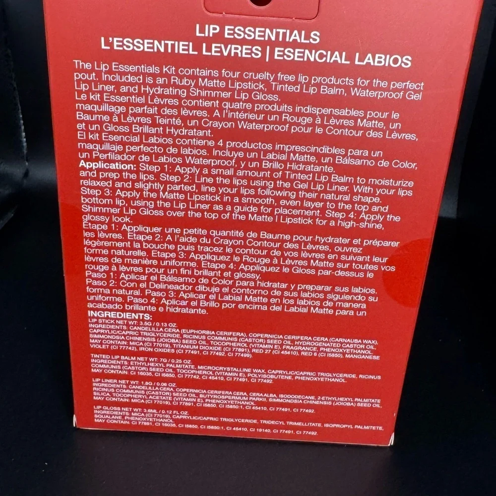 Bellapierre Ruby 5 pc Lip Essentials Set New Retail $50